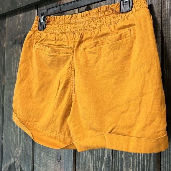 SO Utility Shorts S High Rise Golden Yellow Tan Relaxed Stretch Casual Boho - Picture 5 of 8